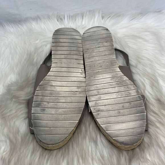 Vince Jesson Taupe Gray Platform Espadrille Sandals Sz 8 - Picture 7 of 7